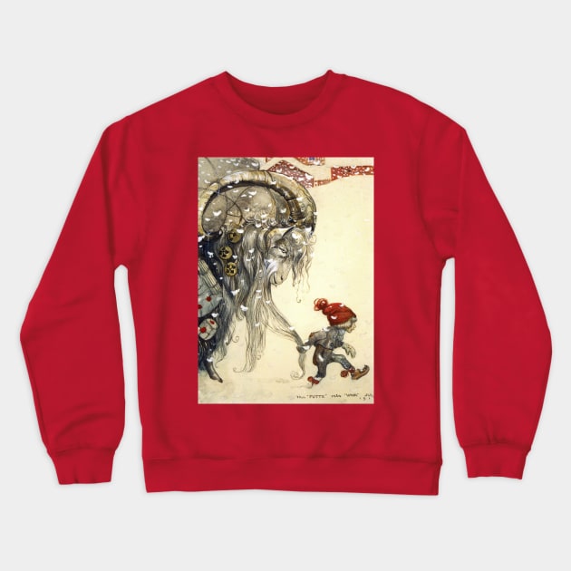 Yule Goat - John Bauer Crewneck Sweatshirt by forgottenbeauty